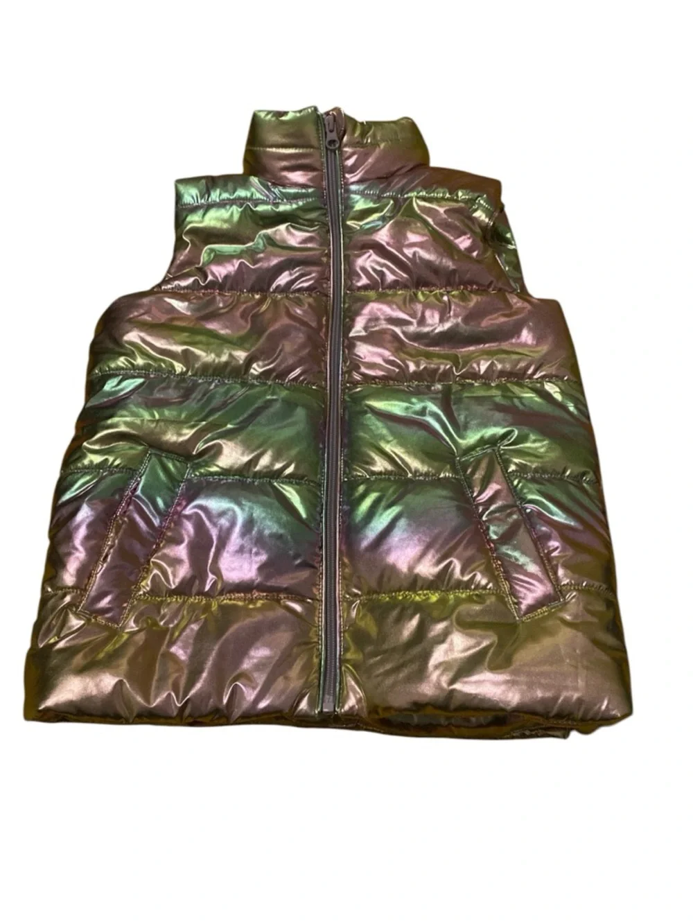 OshKosh B'gosh Navy and Bright Green Boys Puffer Jacket - Picture 3 of 4
